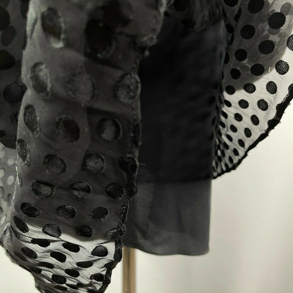 Vintage Betsey Johnson Dress Size 4 Silk Black Polka Dot Halter 90s 2000s Y2K - Picture 9 of 11